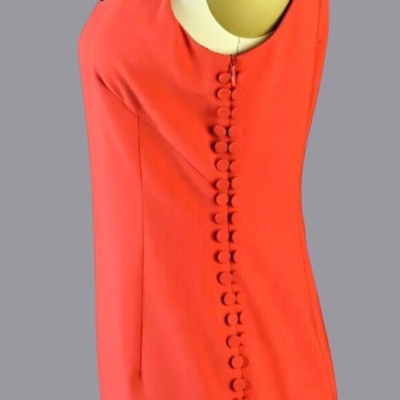 CARLISLE VINTAGE RED WOOL SHEATH DRESS - Picture 4 of 6